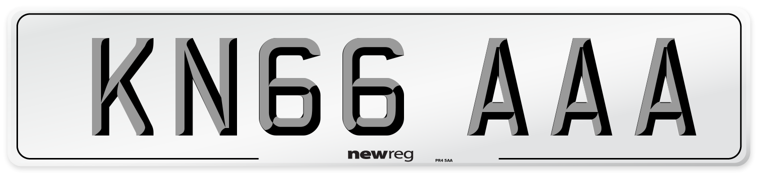 KN66 AAA Number Plate from New Reg